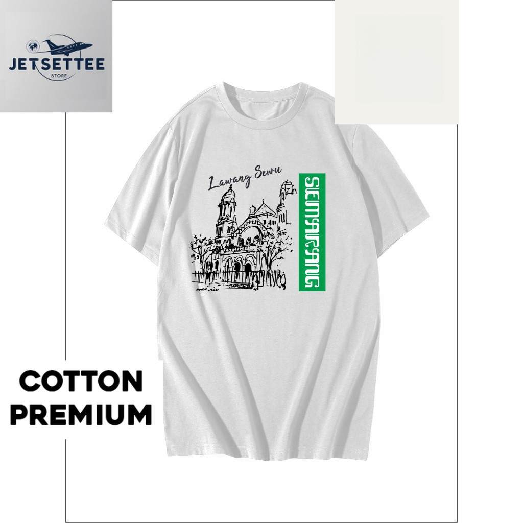 KAOS OLEH - OLEH SEMARANG, LAWANG SEWU / PINTU SERIBU COTTON - Jetset Tee
