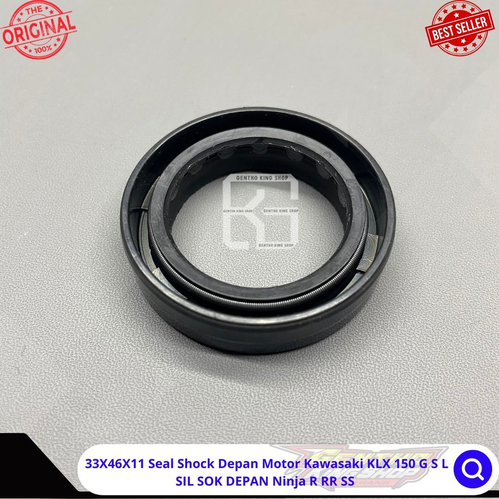 33X46X11 Seal Shock Depan Motor Kawasaki KLX 150 G S L SIL SOK DEPAN Ninja R RR SS