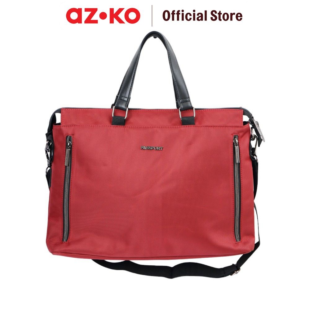 AZKO Passport Louis Tas Laptop - Merah Tas Jinjing Selempang Laptop Laptop Bag Tempat Penyimpanan No