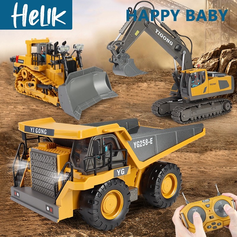 bx85tn Excavator Remote Control Besi 11CH 2.4GHZ RC Excavator Bego Mainan RC Dump Truk Road Roller