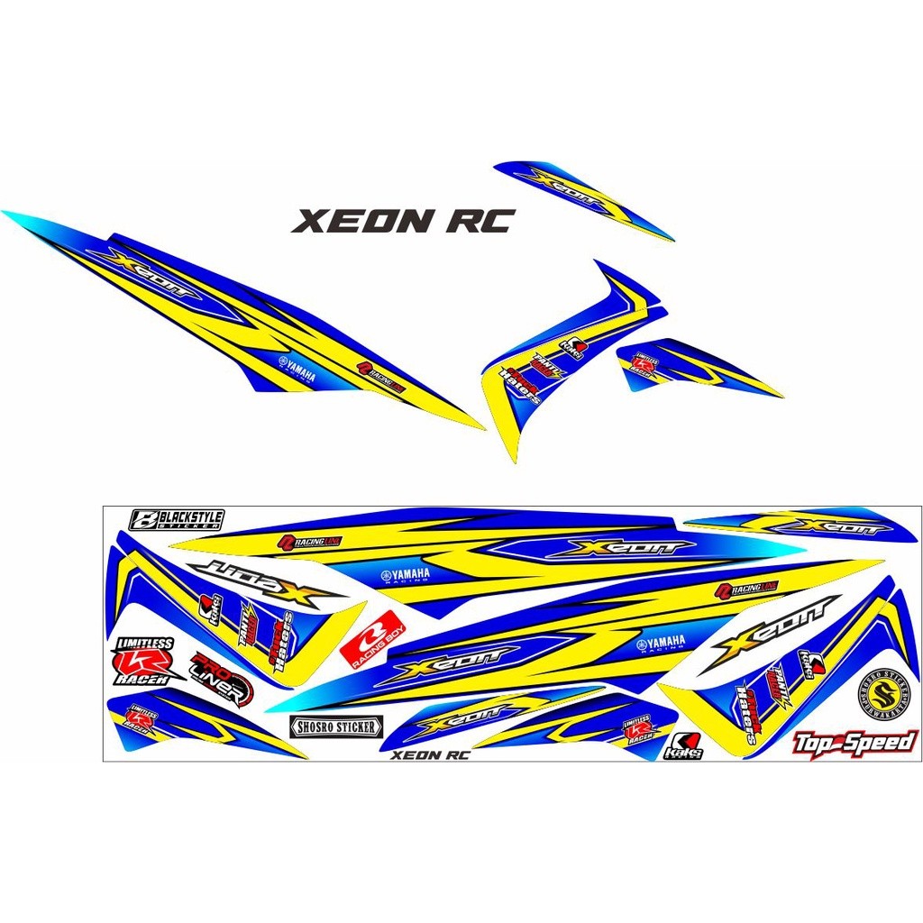 Striping  Xeon / Variasi Yamaha Motor Xeon Rc / Xeon Karbu Motif Racing Variasi Sticker Lis Xeon Old