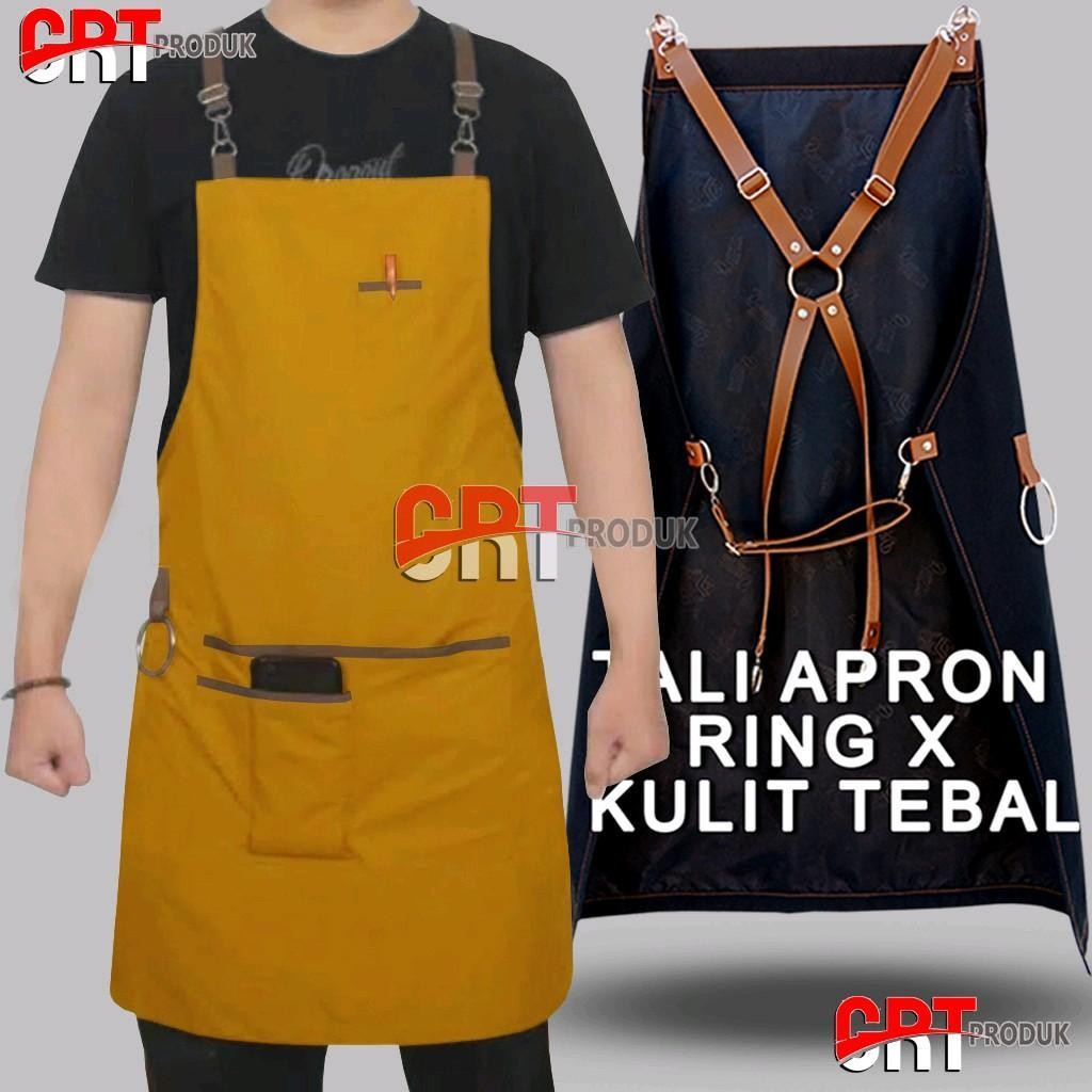 Produk SRG -  Celemek Keren Pria Celemek Masak Apron Barista, Barber, Bartender, Koki, Apron Coffe W