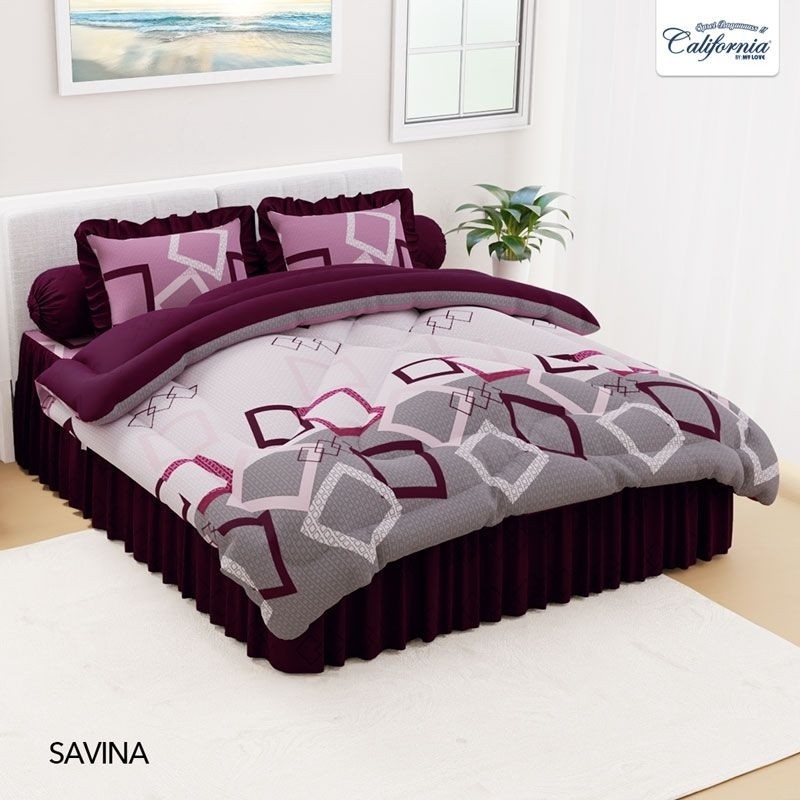 Bed Cover California Original Sprei Rumbai King Motif Terbaru Dan Terlaris