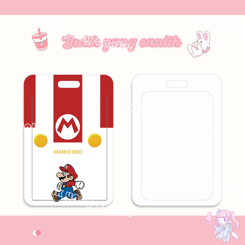 ID CARD HOLDER,Card Holder Mario lucu, cocok untuk kantor/sekolah, kartu pelajar/kartu transportasi,