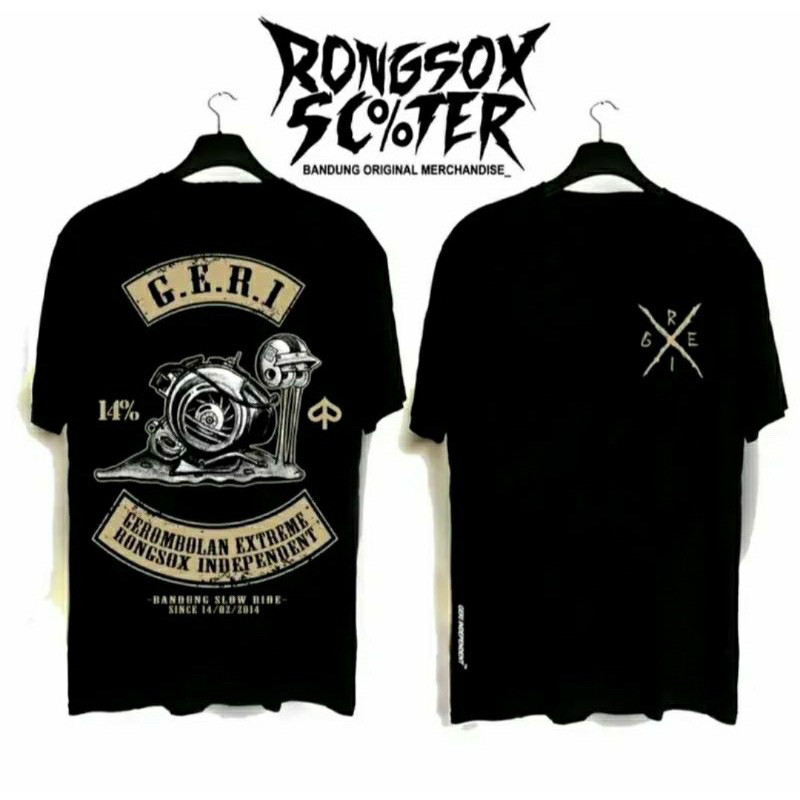 Kaos distro premium vespa geri rongsok scooter Cotton Combed 30s