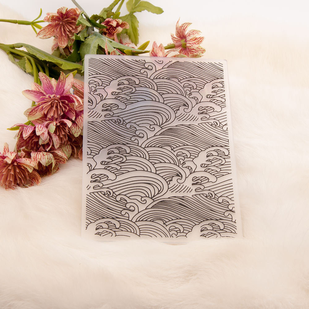 

KSCRAFT Wave Plastic Embossing Folders for DIY Scrapbooking Paper Craft/Card Making Decoration Supplies