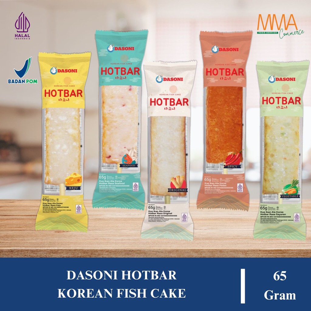 

DASONI HOTBAR Original, Vegetable, Pedas - Korean Fish Cake | Kue Ikan - 65 gram