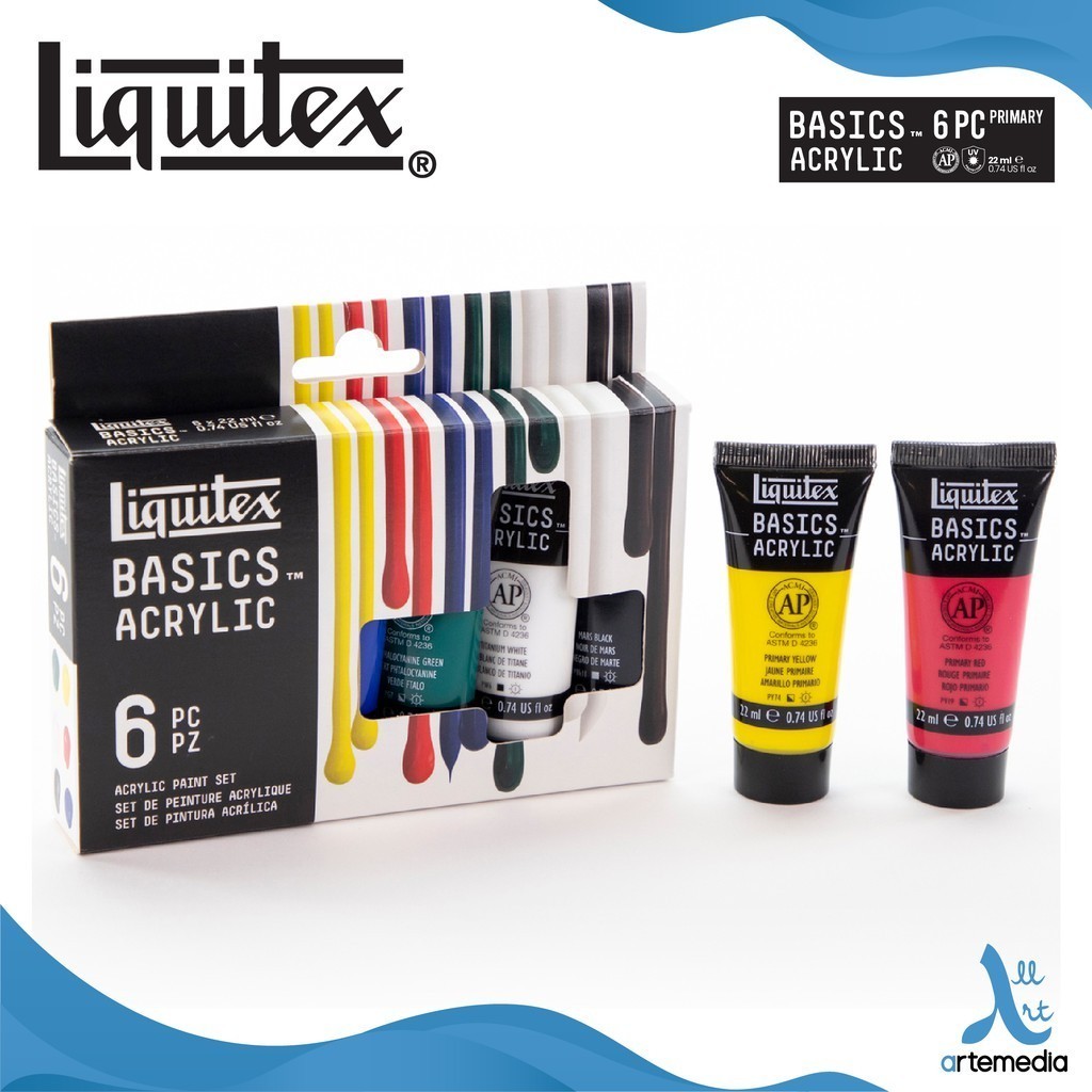 

Gramedia Surabaya - Liquitex Basics 6x22ml Acrylic Color Paint Set Cat Akrilik PRIMARY /3699394