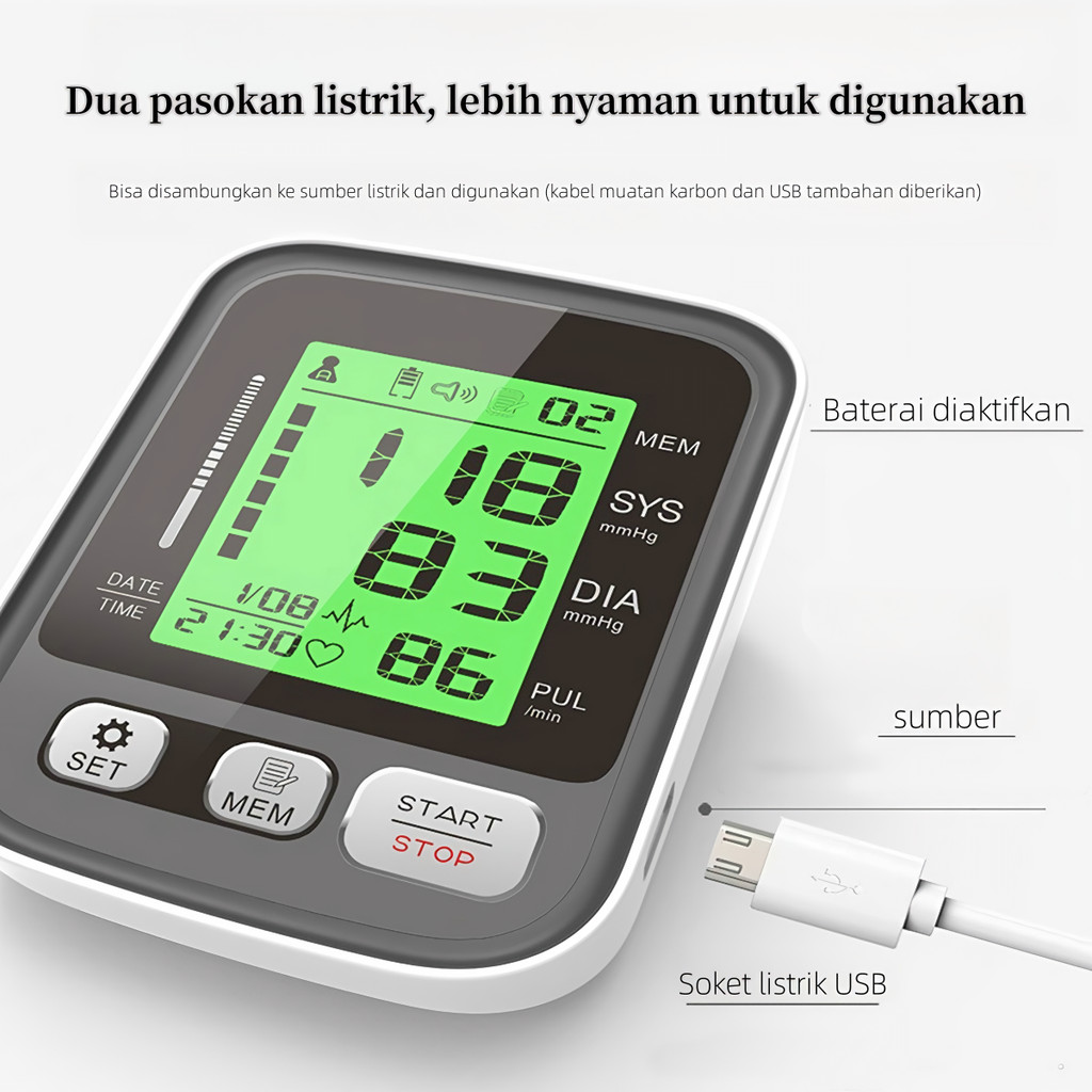 Tensimeter Digital Alat Cek Tensi Darah Digital Sepenuhnya Otomatis Alat Tensi Darah Digital