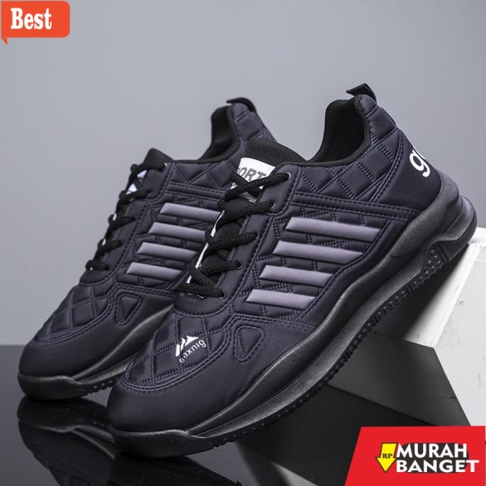 sepatu lari lokal terbaik 2025 Sepatu Sneaker Pria Sporty GAXING Sepatu HIKING Trendy - GREY, 42