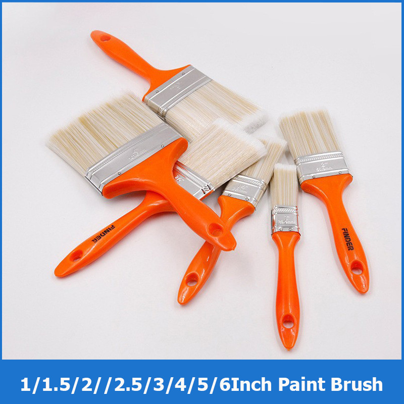 

1/1.5/2//2.5/3/4/5/6Inch Paint Brush Home Decoration Paint Brush Plastic Handle Soft Hair Brush Wall and Furniture Paint Tool