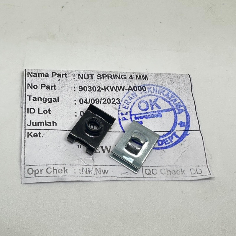 KLIP PLAT BAUT SKRUP M4 TEBAL ORIGINAL CLIP BODY HONDA