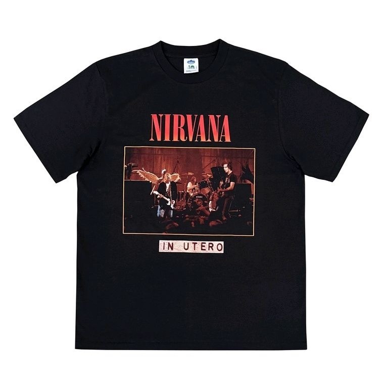 【Promo &  COD】Kaos band tshirt Bootleg Vintage style Nirvana Kurt Cobain MTV 1993 Tour Oversize orig