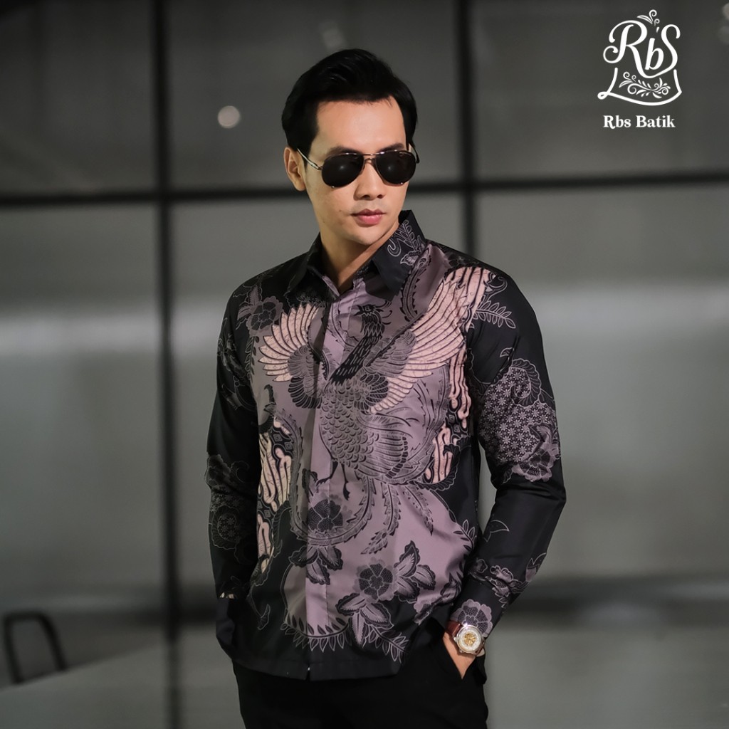 EB98JD RBS Batik - Kemeja Batik Pria Maheswara Slimfit Lapis Furing Lengan Panjang