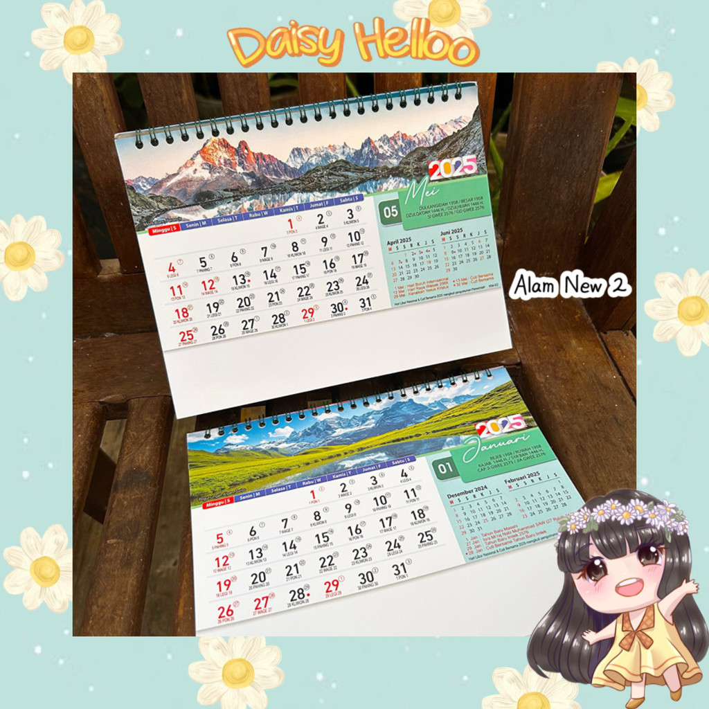 

PART 2 Kalender Meja Besar 2025 Karakter Alam Negara Motivasi Interior Kota Calender New Year Stationery Korea Sekolah Kantor Office Desk Decoration Hiasan Meja Kerja Pria Atk Banjar Bjm Banjarmasin DaisyHelloo