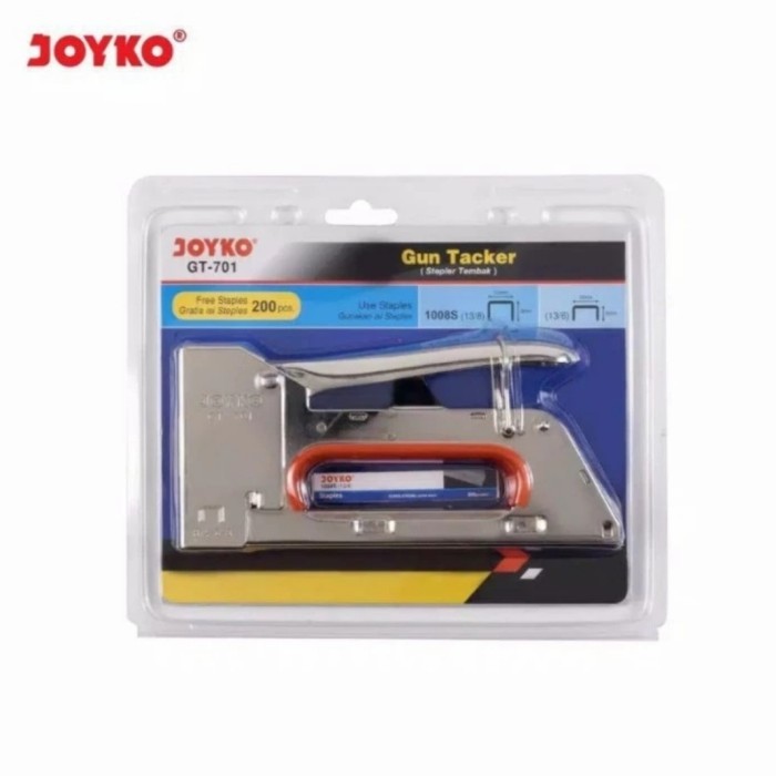 

STAPLER TEMBAK JOYKO GT-701 FREE REFILL - GUN TACKER STAPLES BODY BESI
