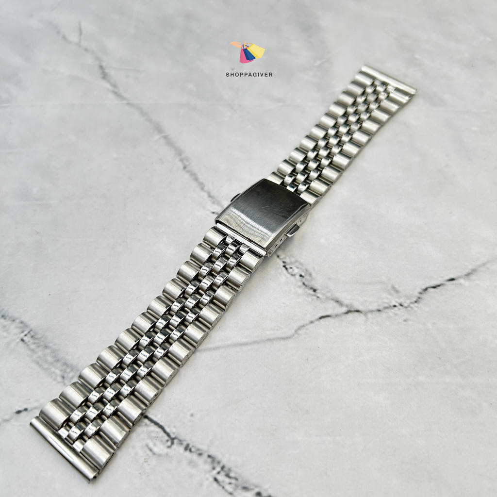 Jubilee Strap Tali Stainless Steel Classic Silver 18MM 20MM 22MM Standard Lug Strap Lurus