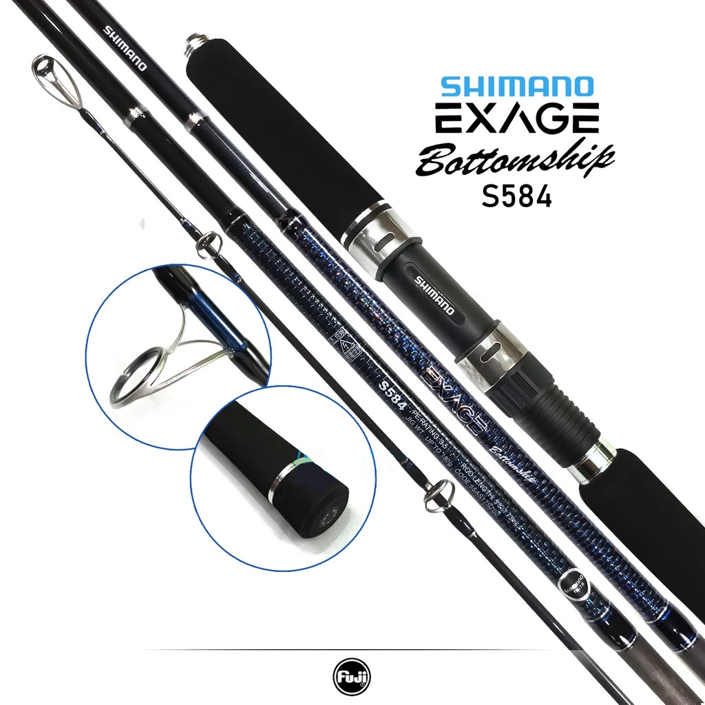 Joran Pancing SHIMANO 2018 EXAGE BOTTOMSHIP FULL FUJI Joran Jigging Dasaran Laut Victory Trans