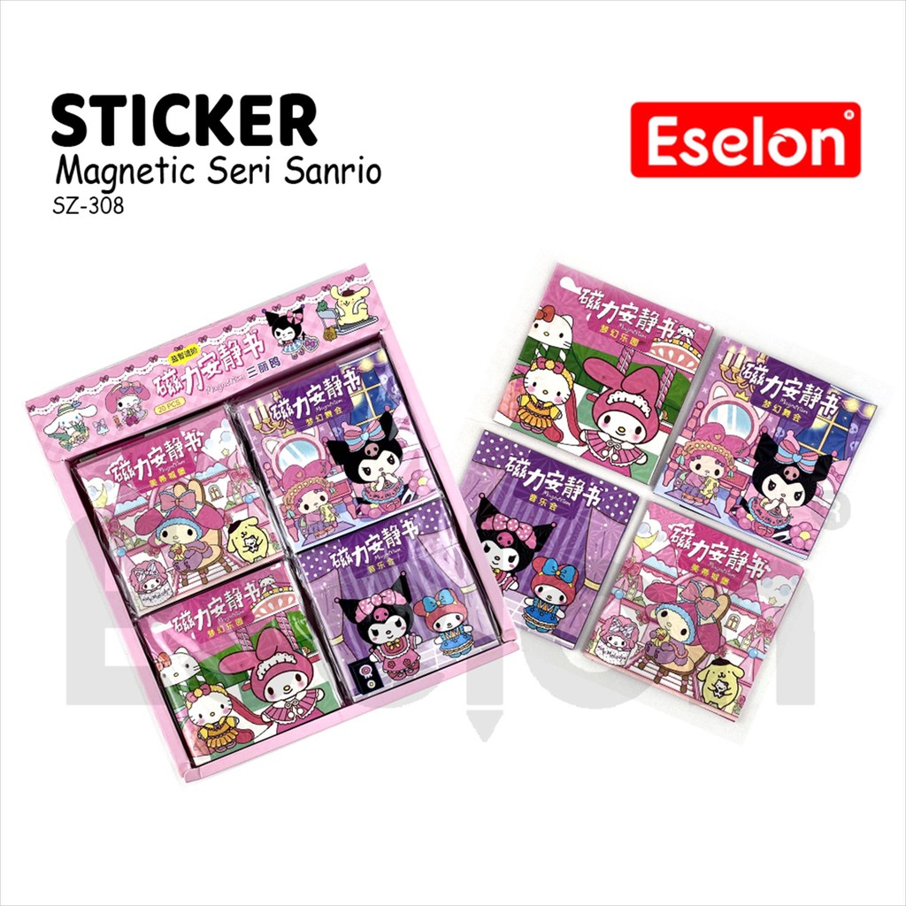 

MAGNETIC QUIET BOOK Cewek / 2lembar Sticker Magnet Japan 308-03