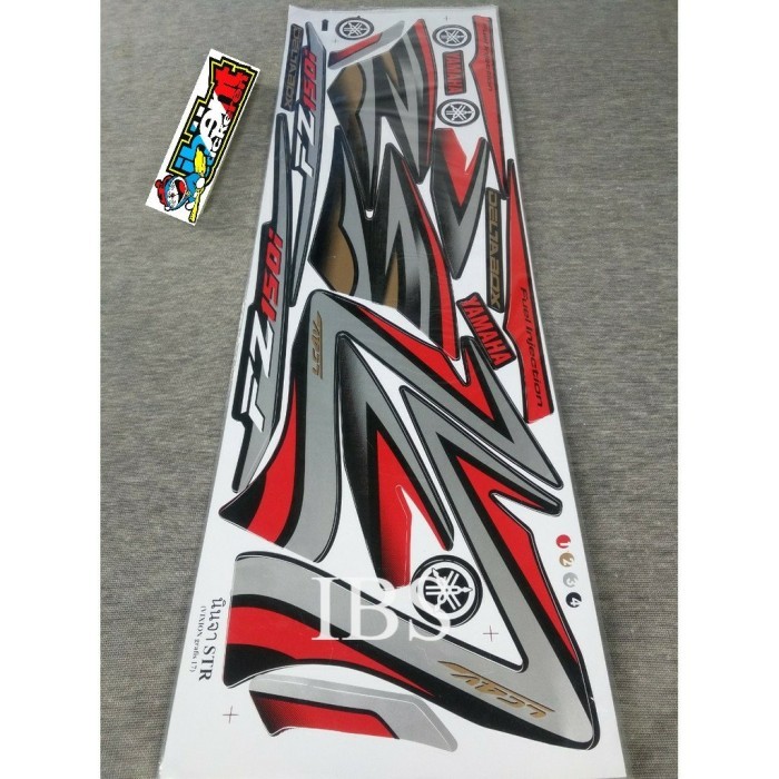 STRIPING VIXION OLD FZ150 VARIASI LAMA FZ 150 MERAH SILVER POLET STIKER