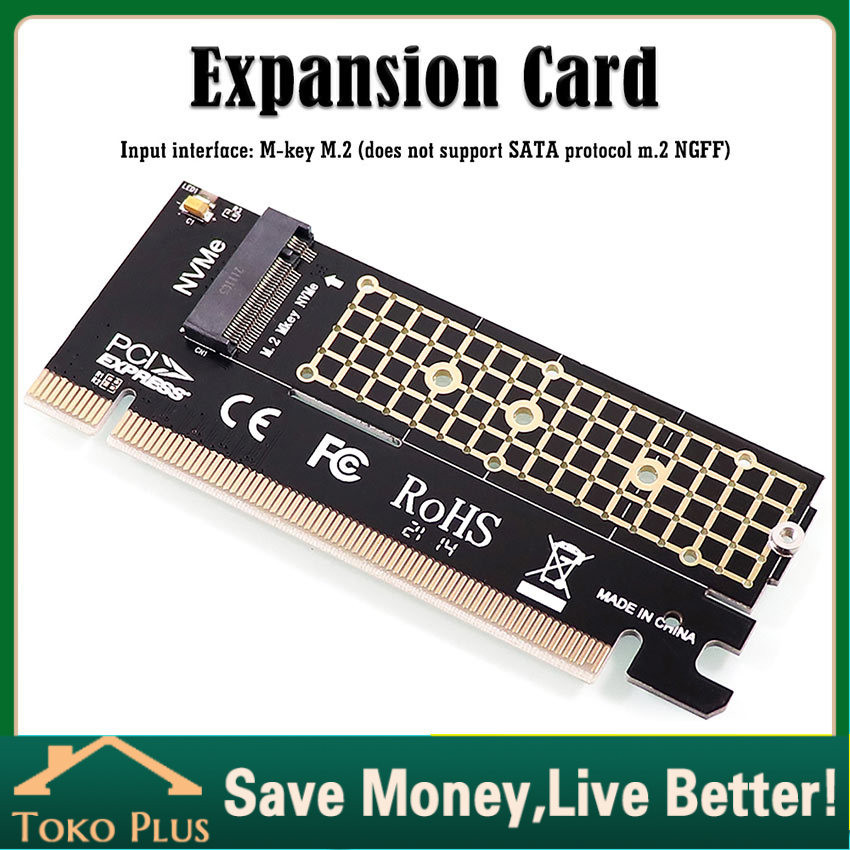Adapter Konverter / Converter SSD M.2 Nvme to PciE 3.0 x16 / Adapter Ssd M.2 Nvme M Key To Pcie