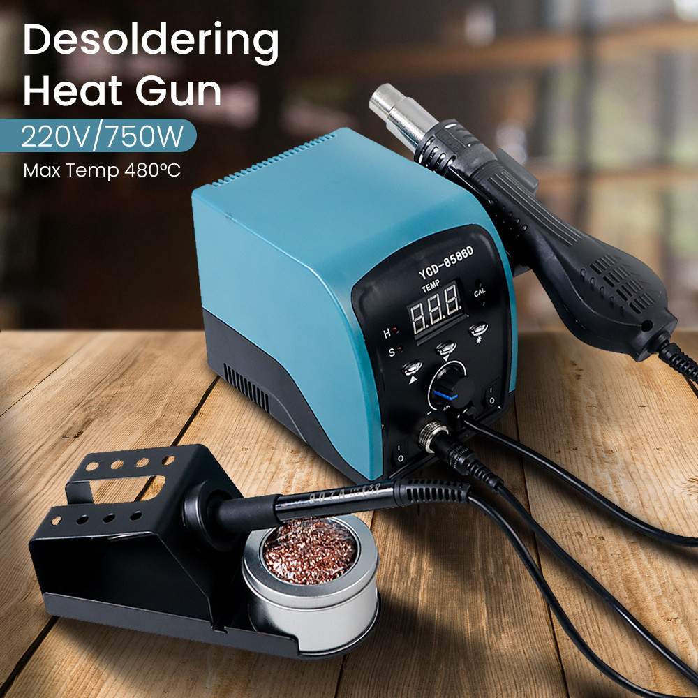 

- YCD Desoldering Heat Gun Solder dengan Stasiun 220V/750W - YCD-8586D -