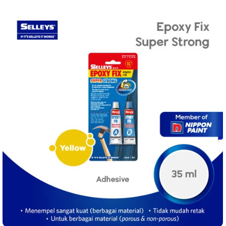 

LEM besi Porselen logam kayu marmer beton tembikar plastik SELLEYS EPOXY FIX SUPER STRONG 35mlLEM NIPPON