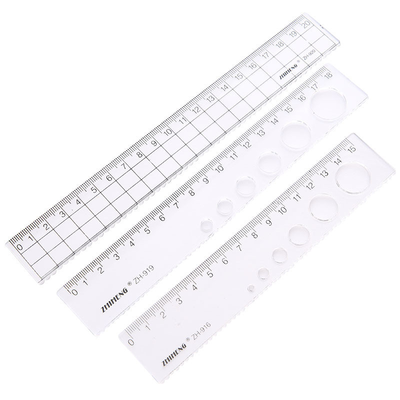 

1pc Ruler 15cm 18cm 20cm Simple Transparent Acrylic Rulers Ruler Square Ruler Cute Stationery Drawing Office School Supplies