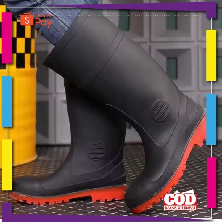[PREMIUM ORIGINAL] [COD] PROMO Sepatu Safety Boot Murah| Sepatu Boot Murah| Sepatu Boat Bangunan| Se