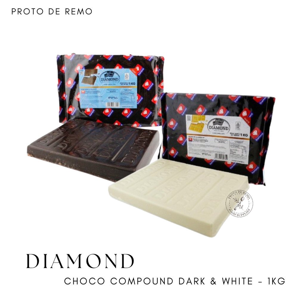 

Diamond Chocolate Compound Cokelat Batang Dark & White Chocolate - 1KG