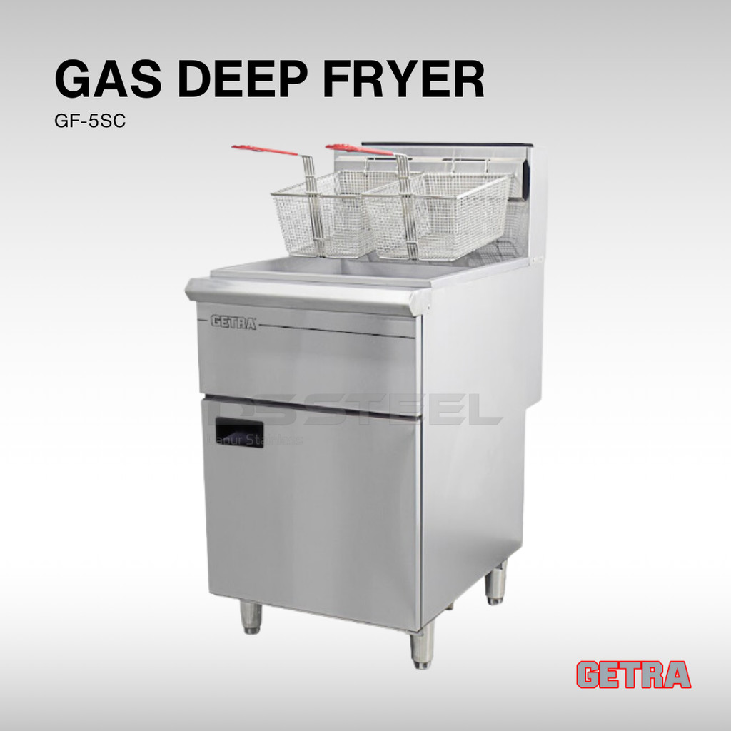 Gas Deep Fryer Getra GF-5SC / GF5SC / GF 5SC Deep Fryer 30 Liter With Termostat