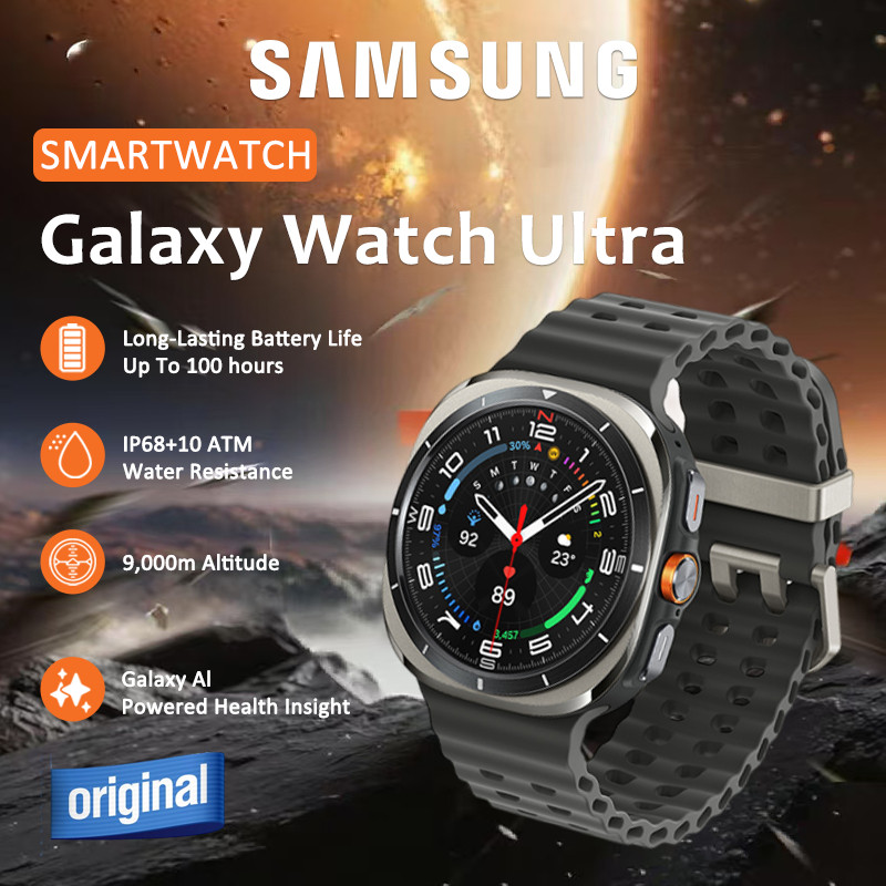 100% ORI Samsung Galaxy Watch Ultra 47MM SmartWatch Jam Tangan Wanita Jam Tangan Pria Bluetooth Wate