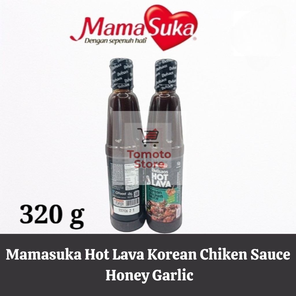 

✨ TOMOTOSTORE ✨ MAMASUKA Delisaos Hot Lava Korean Chicken Sauce / Saus Ayam Goreng Ala Korea Honey Garlic 320 gr