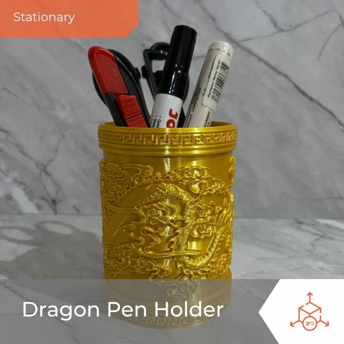 

AHHA Tempat Pulpen, Desk Organizer, Pen & Stationary Holder, Pen Organizer Naga Dragon Emas - Tembaga / Copper