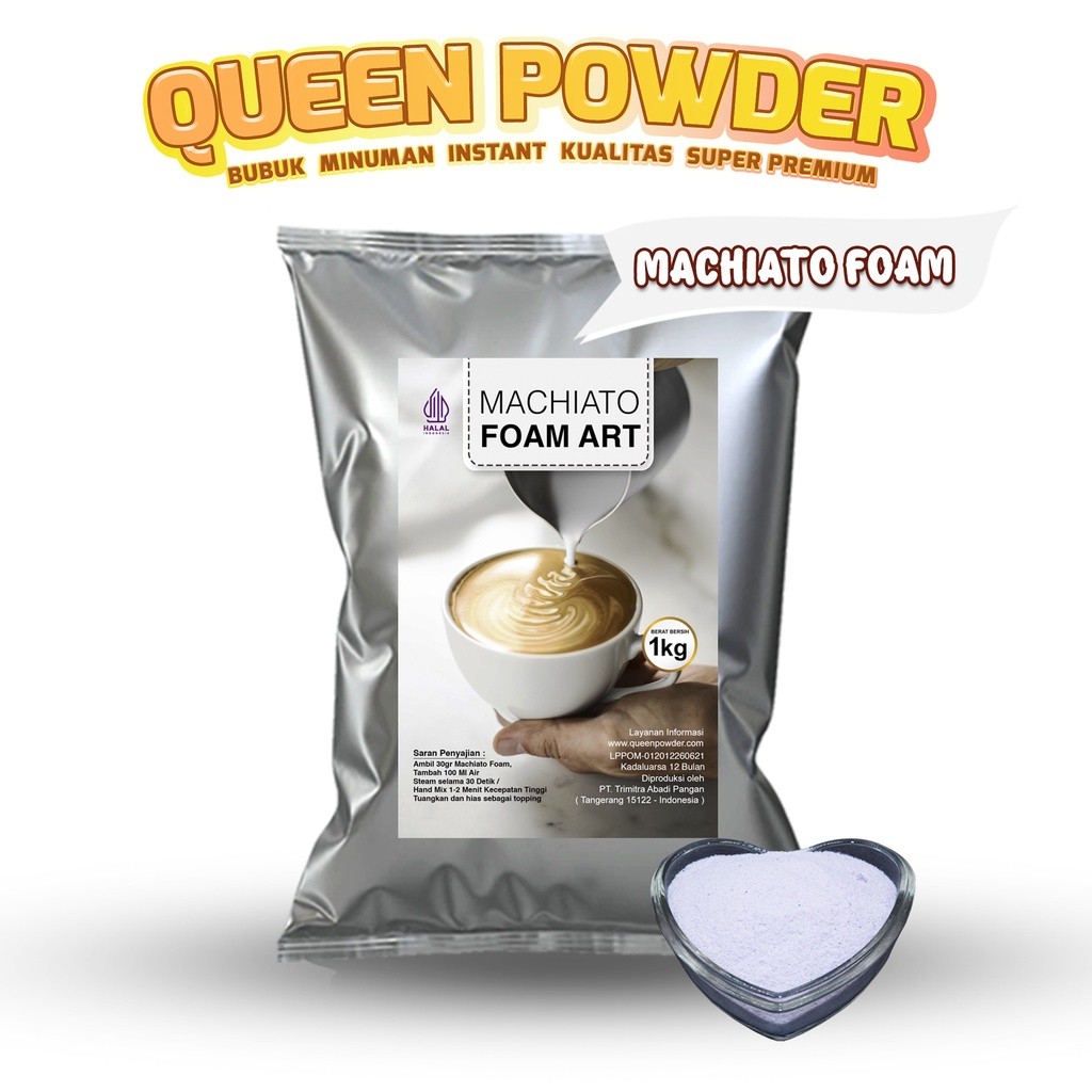 

Macchiato Foam Powder / Bubuk Busa Macchiato Premium Merk Queen Powder 1 Kg