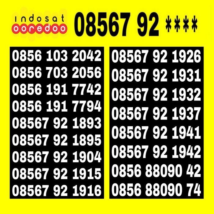 nomor Cantik Indosat oredoo 4G Kartu Perdana im3 Seri 0858 111000 - IM3 50RB - G1  PROMO 