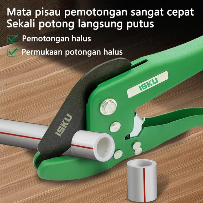

ISKU pipe Cutter Gunting Pipa Bahan baja paduan PVC Pipe Cutter Ukuran pembukaan maksimum 42mm Tang Potong Pipa - 1pcs Sale
