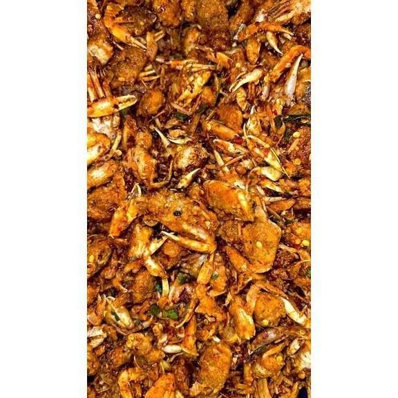 

Cemilan Keripik BABY CRAB Sambal Geprek dan original [CRISPY Baby crab crispy 500 gram Snack Kering