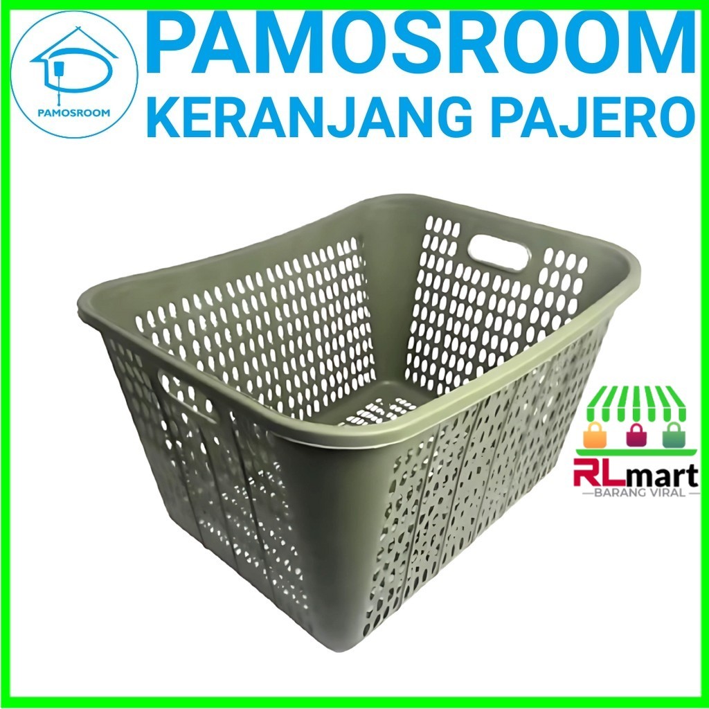 Pamosroom Keranjang Pajero Jumbo Plastik Keranjang Baju Pajero Laundry Keranjang Pakaian Kotor Bersi