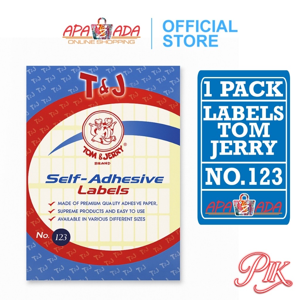 

Label Stiker Tom & Jerry No.123 [1 Pack - 10 Sheets] / Label Tempel Serbaguna / Self Adhesive