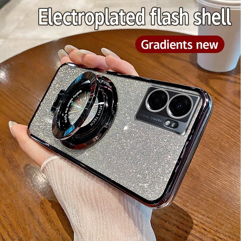 Soft HP Case OPPO A77s Casing Silikon Untuk OPPO CPH2473 A 77s OPPOA77s 4G Case berkilau Berlapis Ha