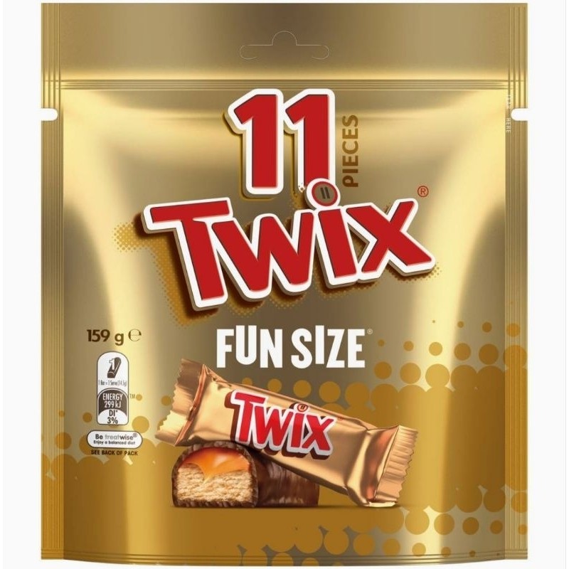 

TWIX Fun Size Chocolate 159 Gram Isi 11 Pcs