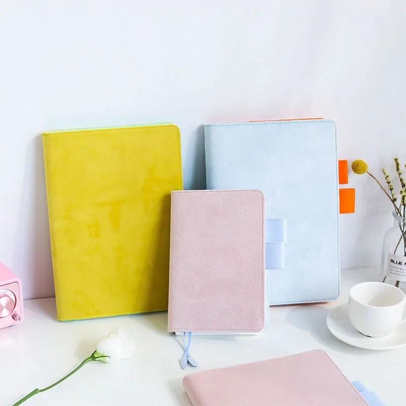 

Fromthenon Pure Color Notebook Cover A5 A6 Hobo Planner Book Cover Fabric Art Notebook Shell Student Diary School Stationery