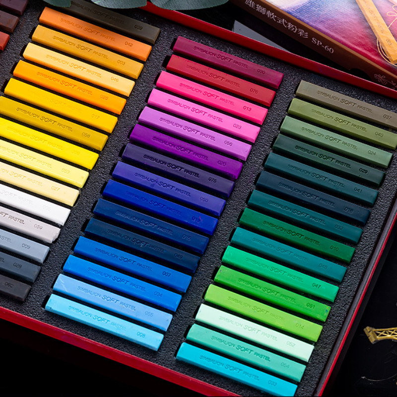 

12/24/36/48 Colors Chalk Soft Pastel Drawing Set Hand-painted Professional Long/short for Sketching Fluorescent Colors Art
