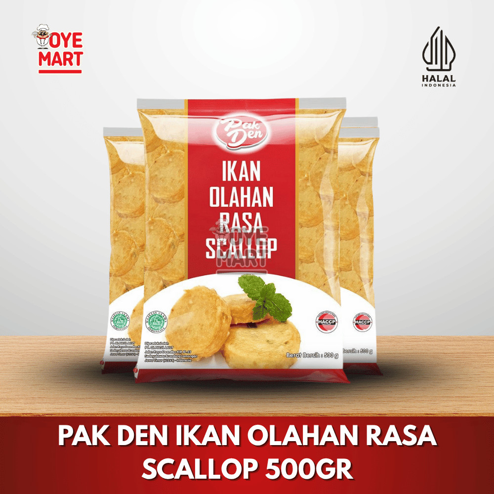 

PAK DEN IKAN OLAHAN RASA SCALLOP 500GR / PAKDEN KERANG