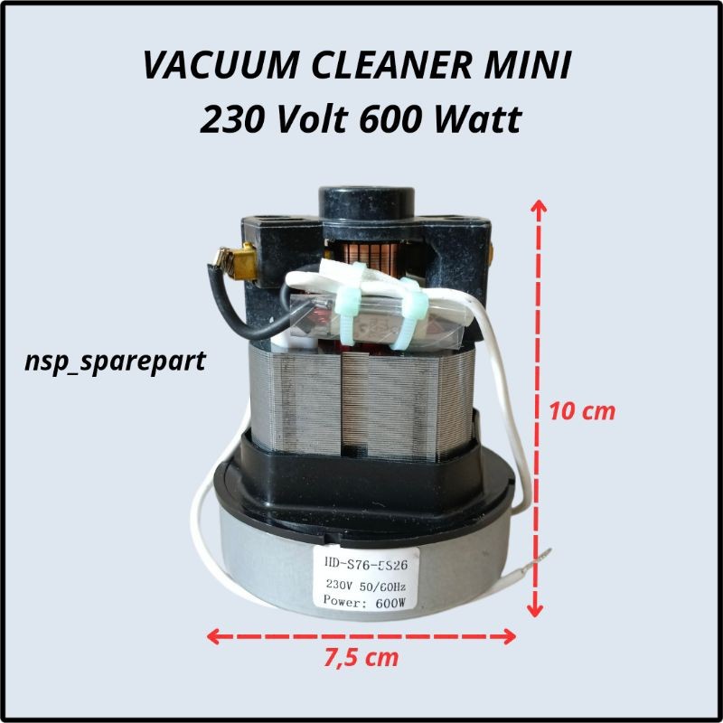 Mesin Dinamo Vacuum Cleaner 230V 600Watt Vacuum Cleaner Mini