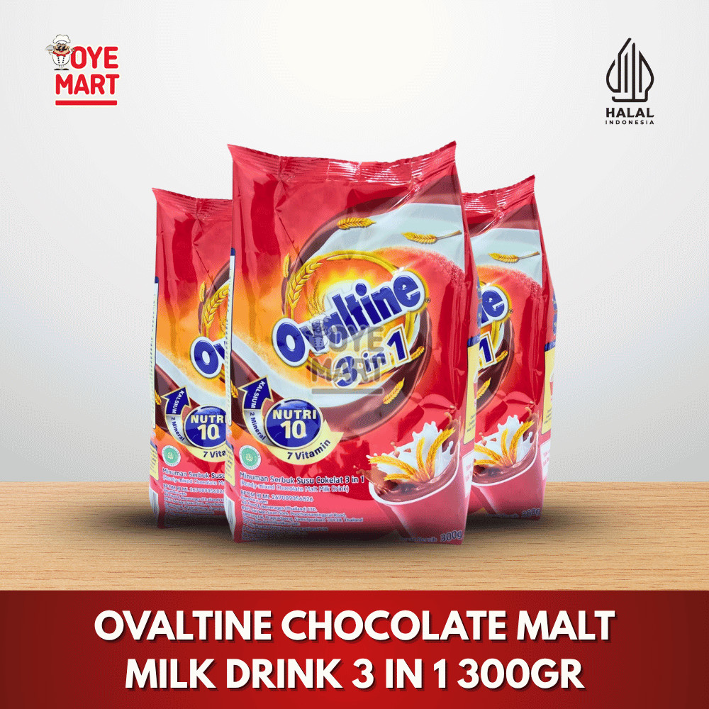 

OVALTINE CHOCOLATE MALT MILK DRINK 3 IN 1 300GR / SUSU BUBUK COKLAT