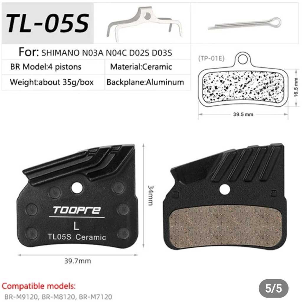 Toopre Brakepad Kampas Rem Disc Ice Tech D03S H03A N03A Pengganti Shimano Saint Zee XTR XT SLX Deore