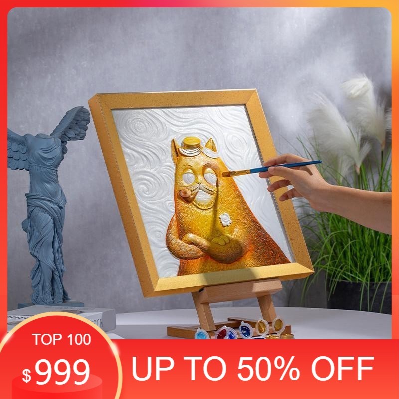 

sale! RELIFE·3D Relief color painting series·Large·Portrait/Bingewatching/Animal/Sunflower/Large·Sky/Vase&Rose/Sea wave/