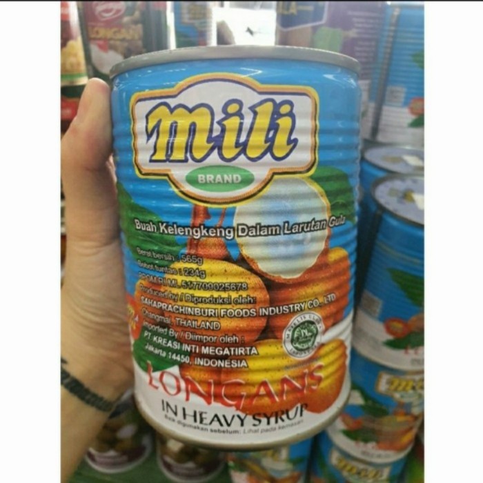 

New Arrival mili longan kaleng mili brand lengkeng